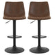 Artiss Kitchen Bar Stools Gas Lift Vintage Leather Brown 2 Pack – view 2