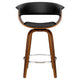 Artiss Bar Stool Fixed Leather Back Wooden Black