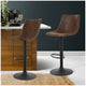 Artiss Kitchen Bar Stools Gas Lift Vintage Leather Brown 2 Pack – view 3