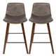 Artiss Cafe Barstool Wood Walnut 2 Pack – view 2