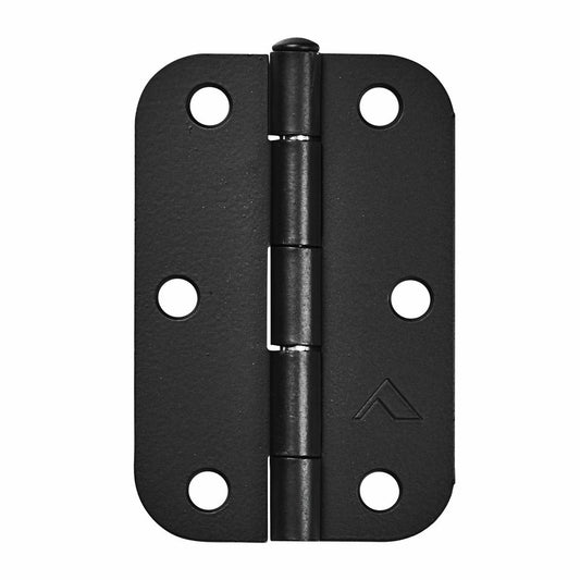 Pinnacle Radius Butt Hinge - 90mm - Matte Black - Loose Pin - 2 Pack