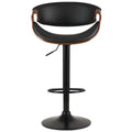 Artiss Bar Stools Tub Seat Wooden and Leather Black