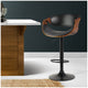 Artiss Bar Stools Tub Seat Wooden and Leather Black – view 2