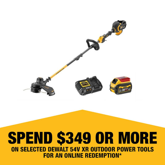 Dewalt 54V XR Flexvolt Line Trimmer Kit 6Ah - 380mm Split Shaft - Ergonomic Design