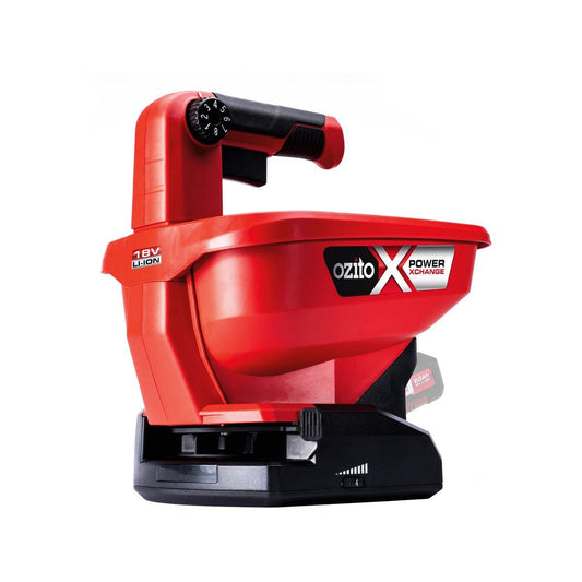 Ozito PXC 18V Cordless Seed and Fertiliser Spreader - 3.3L Capacity - Red & Black - Auzzistore