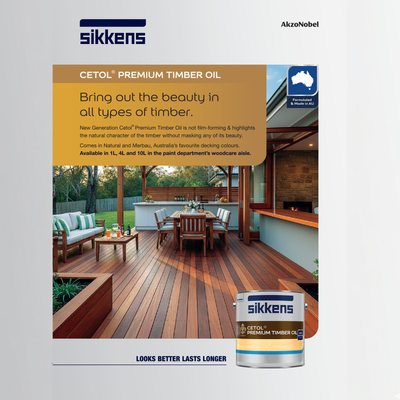 Sikkens Cetol Premium Timber Oil 4L - Natural Merbau - Deep Penetration