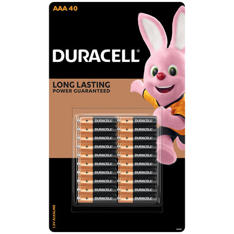 Duracell Alkaline AAA Batteries 40 Pack - Auzzistore