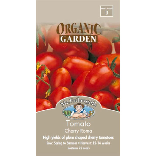 Mr Fothergill's Roma Cherry Tomato Seeds - 14 Weeks - High Yield - Sweet - Auzzistore