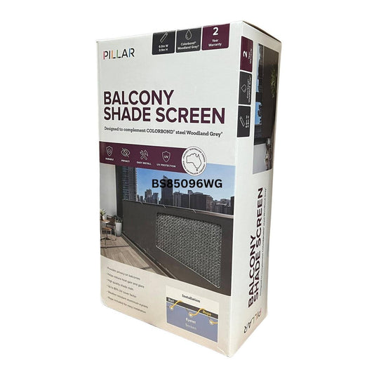 Pillar Products Balcony Screen - 0.9m x 6m - HDPE - 85% UV Cover
