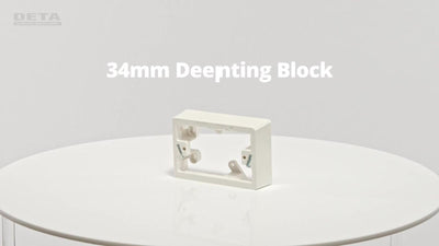 Deta Standard Mounting Block - 34mm Deep - Polycarbonate - Durable