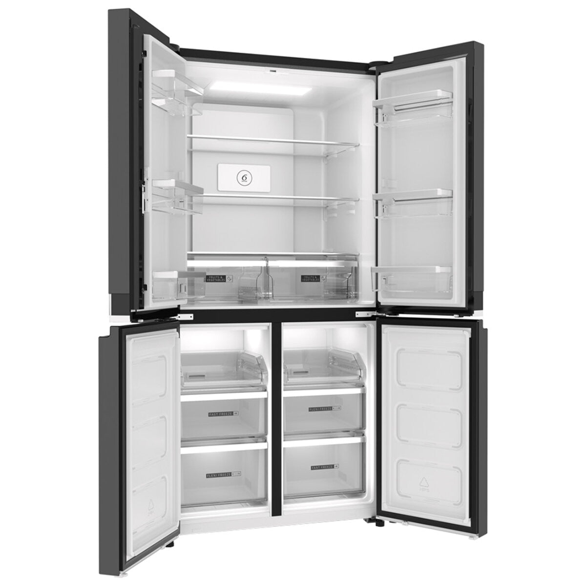 Whirlpool Four Door Fridge Freezer 594L Black WQ70900SBX