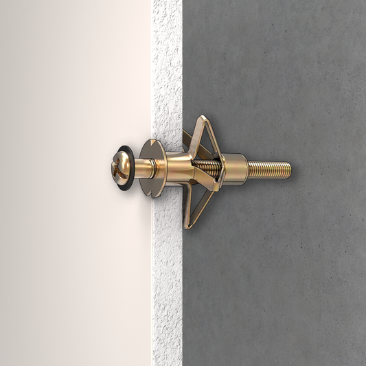 Ramset Hollow Wall Anchor 5mm 4 Pack Gold Zinc Steel High Strength – view 2 - Auzzistore