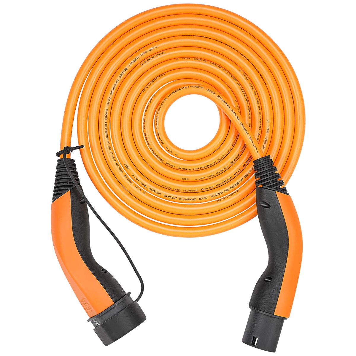 LAPP EV Helix Charge Cable Type 2 (7.4kW-1P-32A) 5M Orange