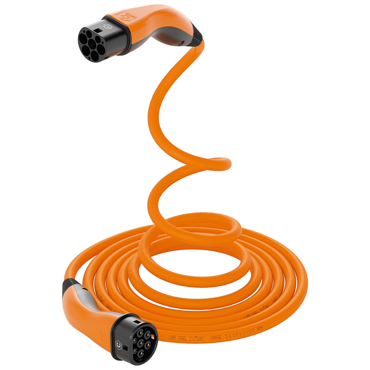 LAPP EV Helix Charge Cable Type 2 (11kW-3P-20A) Orange