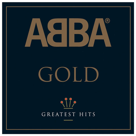Vinyl Art Abba Gold Framed Double Record Wall Art 750 x 475mm Black Frame