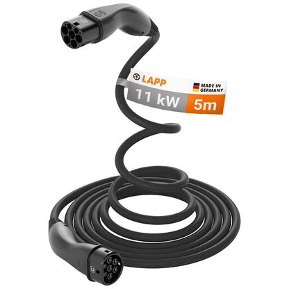 LAPP EV Helix Charge Cable Type 2 (11kW-3P-20A) Black
