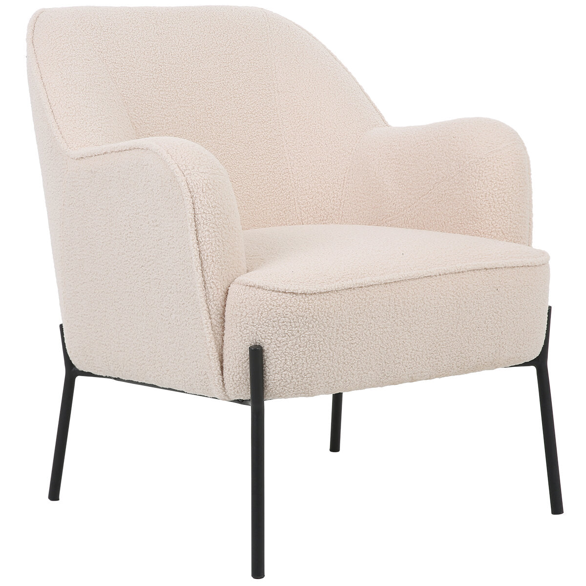 ONEX HuGo Boucle Upholstered Armchair Ivory