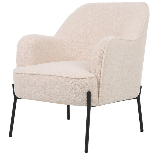 ONEX HuGo Boucle Upholstered Armchair Ivory – view 2 - Auzzistore