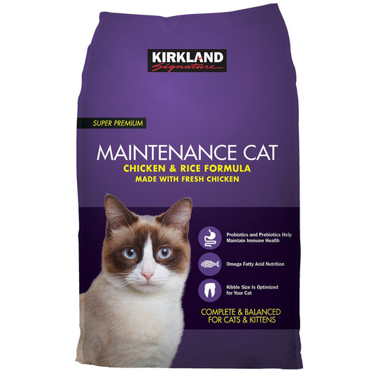 Kirkland Signature Super Premium Maintenance Chicken And Rice Formula Cat Food 11.34kg