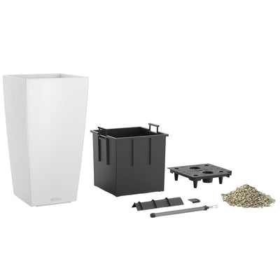 Lechuza Cubico Colour 30 Self-Watering Planter White Plastic 30x30x56cm