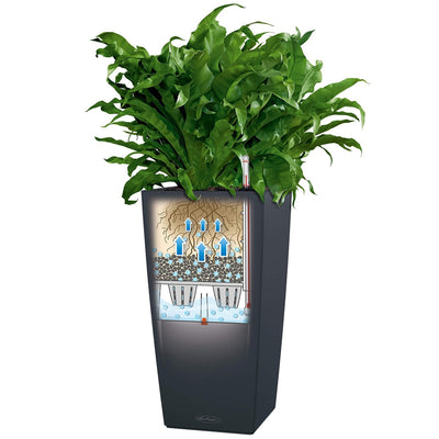 Lechuza Cubico Colour 30 Self-Watering Planter White Plastic 30x30x56cm