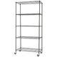 Trinity Basics 5 Tier Shelving Rack Black