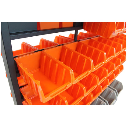 Trinity Dual-Sided Bin Rack – Heavy-Duty Storage Organizer with Removable Bins