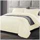 Ramesses 1200 Thread Count Cotton Sateen Stripe King Quilt Cover Set Cream