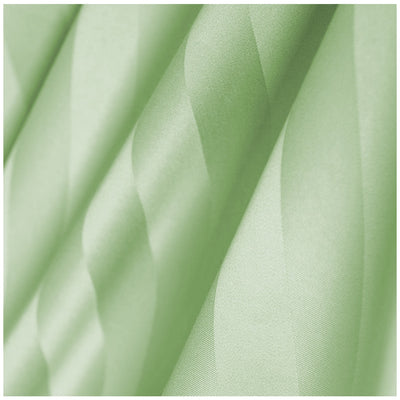 Ramesses 1200 Thread Count Cotton Sateen Stripe King Quilt Cover Set Mint
