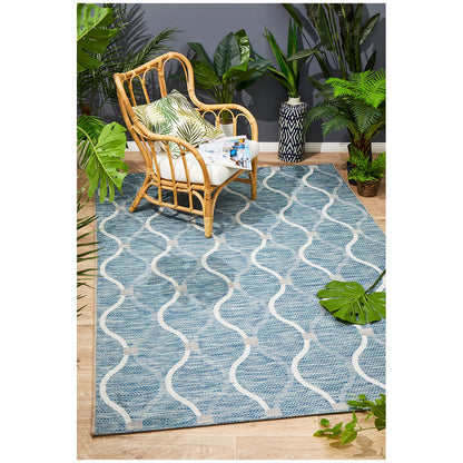 Rug Culture Terrace 5501 Indoor/Outdoor Rug 230 x 160cm Blue 456