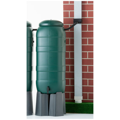 Maze 100L Compact Rainwater Tank Kit Downpipe Diverter Linking Kit Green