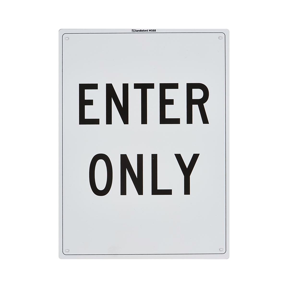 Emter Only Sign Sandleford Enter Only Sign 300 x 225mm Polypropylene Weather Resistant ...