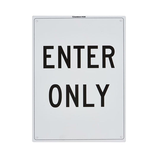 Sandleford Enter Only Sign 300 x 225mm Polypropylene Weather Resistant - Auzzistore