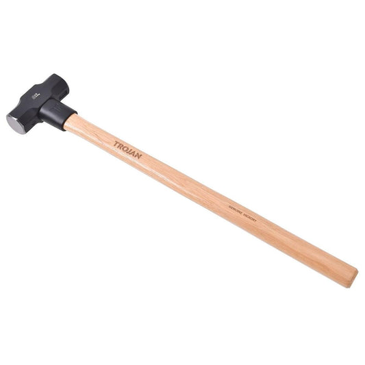 Trojan 8lb Timber Sledge Hammer - 6kg - Carbon Steel - Hickory Handle - Auzzistore