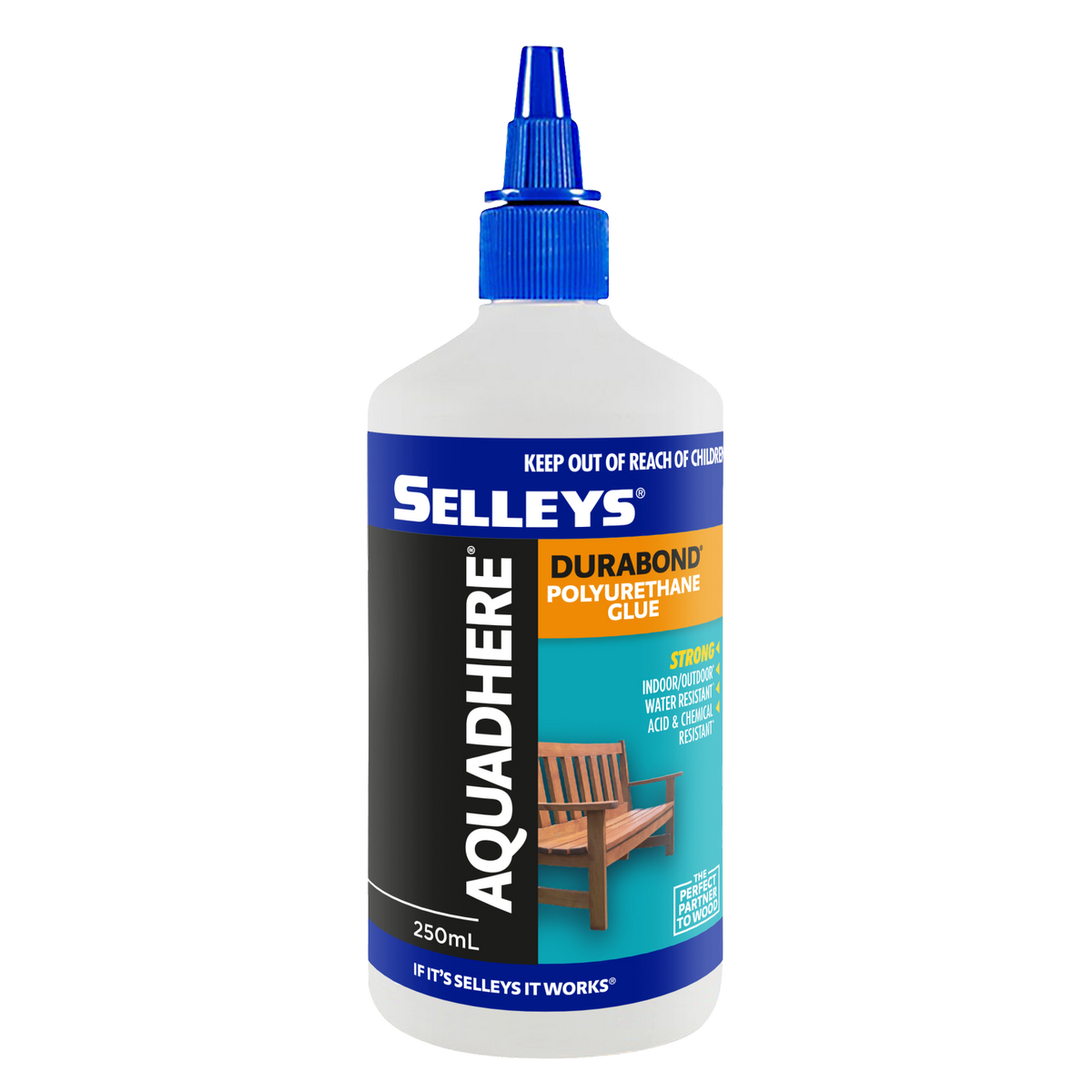 Selleys Aquadhere Polyurethane Wood Glue - 250ml - High Strength, Waterproof