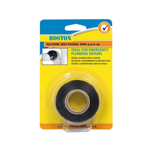 BOSTON Silicone Self Fusing Tape - 3m - Black - Watertight Seal – view 2 - Auzzistore
