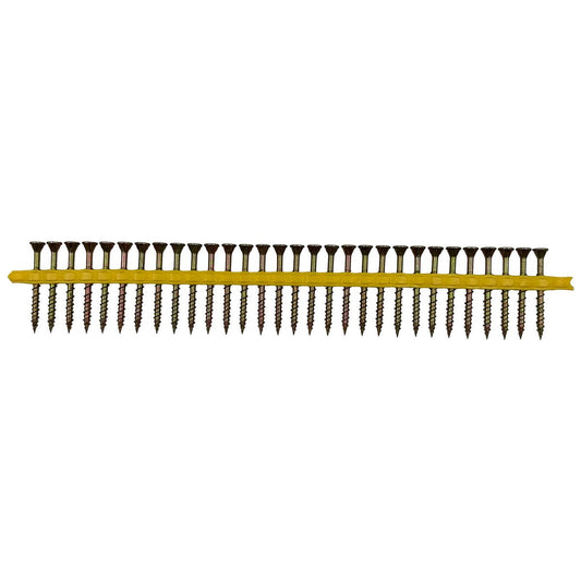 Simpson Strong Tie 10 x 50mm Zinc Yellow Subflooring Screw 500 Pack - Easy Start - Reduced Torque - Auzzistore