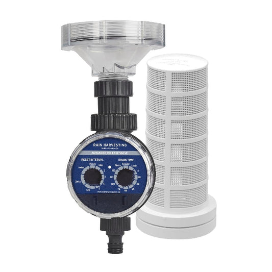 Rain Harvesting First Flush Advanced Release Valve - 129mm x 392mm - UPVC - Auzzistore