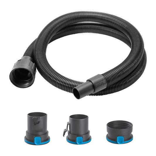 Powerfit Workshop Vacuum 2 5m Extension Replacement Hose - Black - Durable Flexibility