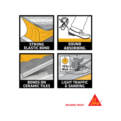 Sika Sikabond 600ml Adhesive Timber Flooring - Elastic - Sandable - Durable