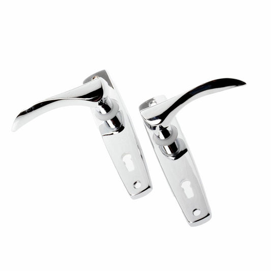 Adoored Chrome Door Lever Latch - Steel - 95mm - Durable Design - Auzzistore