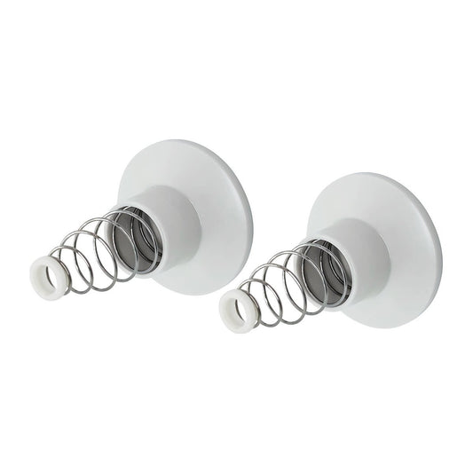 Shaw Mason White Plastic Wall Flange Pair - 65mm x 65mm x 82mm - Easy Install - Auzzistore