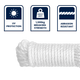 Grunt Super Silver Rope 10mm x 20m White Polypropylene Abrasion-Resistant