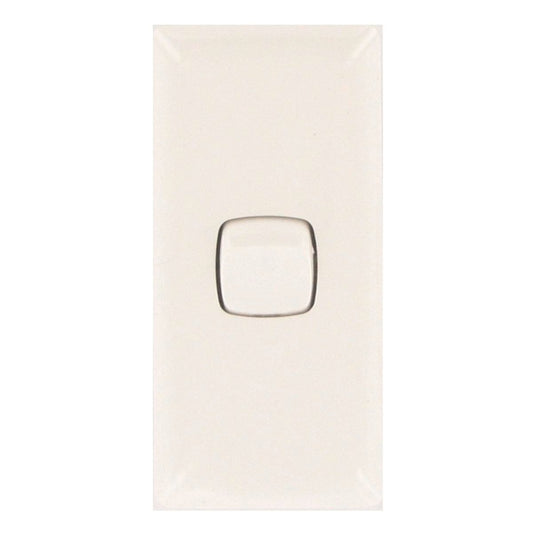 HPM 1 Gang Architrave Switch Gloss White 4mm Slim Design - Auzzistore