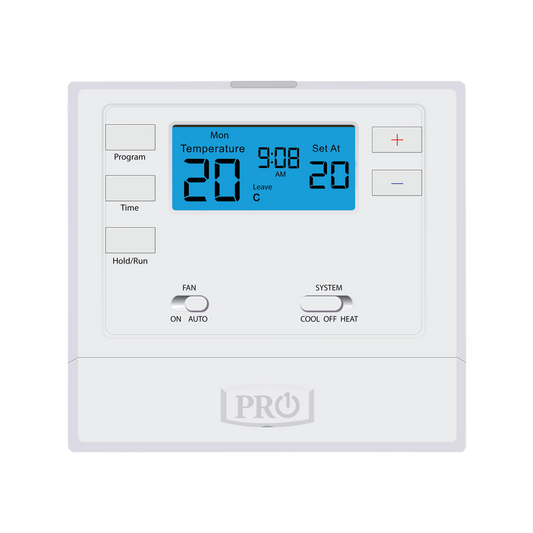 Pro1 T605 2 Thermostat - Programmable - 120mm x 110mm - White - Auzzistore