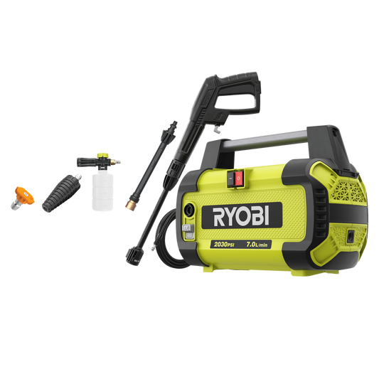 Ryobi 2030 PSI Compact High Pressure Washer - 6.4 kg - Lightweight & Versatile - Auzzistore