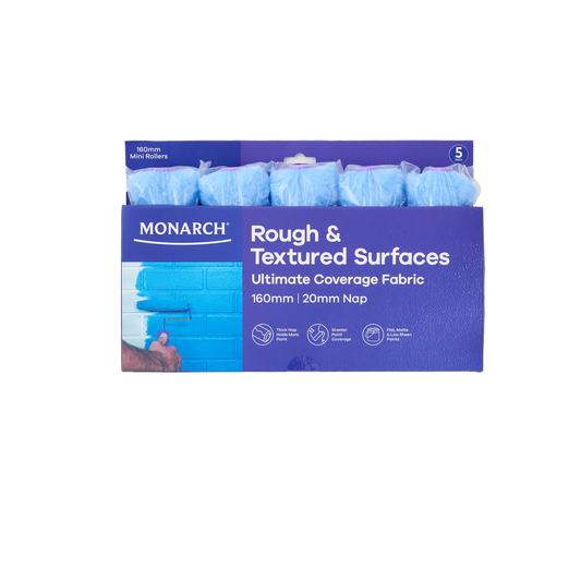 Monarch 160 Mini Rollers 5 Pack - 20mm Nap - Rough & Textured Surfaces - Purple