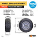 Move It Pneumatic Wheel 6.5 x 8 Steel Hub Durable Shock Absorbing