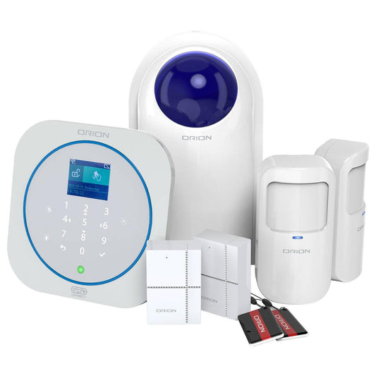Orion Smart Alarm System Kit with Keypad - 4 Sensors - 245mm x 106mm x 213mm - Offline Functionality - Backup Battery - Auzzistore