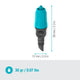 Gardena Adjustable Endline Drip Head - 10 Pack - 0-15L/H - Black/Turquoise